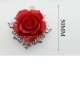 червена роза за брошка или друга украса декор декорация ръчна изработка подарък от смола, снимка 2