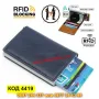 Кожен портфейл с rfid защита - Тъмно сив - КОД 4419, снимка 1