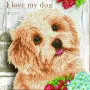Diamond Dotz Диамантен гоблен I Love my Dog 7738 диаманта DD5049, снимка 1
