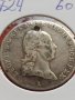 Сребърна монета 1/4 кроненталер 1791г. Леополд втори Виена Австрийска Нидерландия 13724, снимка 2