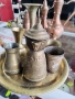 ЛОТ ОТ БРОНЗОВИ СЪДОВЕ С ПОДНОС. , снимка 3