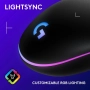 НОВА, тествана геймърска мишка Logitech G203 LightSync с кабел, 8000 DPI, Rainbow Optical Effect..., снимка 3