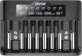 Dlyfull M8 10слота Универсално зарядно за Ni-MH Li-ion LiFePO4 AA AAA C 9V 18650 21700 батерии, снимка 1