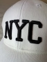 Бяла бейзболна шапка с черна бродерия NYC с регулираща се обиколка 100% памук 🤍🤍🤍🤍🤍🤍, снимка 2