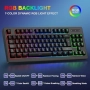 Нова Безжична гейминг клавиатура и мишка RGB TKL UK Layout за PC/конзоли, снимка 4