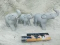 Три  порцеланови слончета, снимка 6
