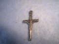 МАЛКО СРЕБРИСТО ДВУСТРАННО РЕЛЕФНО НАГРЪДНО РАЗПЯТИЕ КРЪСТЧЕ 21450, снимка 4