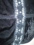   Дамско елече черно копринено кадифе  с мотиви плетени на една кука, снимка 10