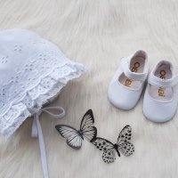 Бебешки буйки и шапка за новородено момиченце, снимка 2 - Бебешки обувки - 33426842