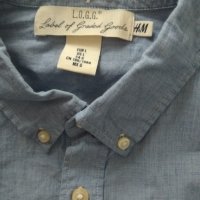 H&M нова памучна мъжка риза L р-р, снимка 3 - Ризи - 27854510