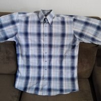 Мъжка риза с къс ръкав, L/XL, снимка 1 - Ризи - 33349246
