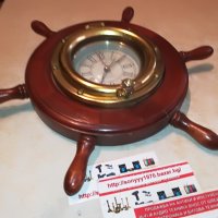 antique france-часовник рул-месинг/дърво 2710221637, снимка 2 - Колекции - 38472657