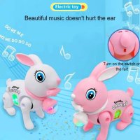 Детска интерактивна играчка"Ходещ заек с звук и луминесцентна 3D светлина , снимка 3 - Музикални играчки - 43946702