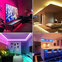 Комплект LED лента - 10м., 16 цвята, 8 режима, 6 DIY, Водоустойчива, снимка 5 - Друга електроника - 40353452