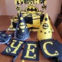 Тематична украса за рожден ден с Батман жълто и черно , снимка 3 - Други услуги - 37239539