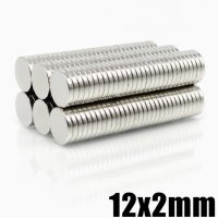 12x2mm неодимов МАГНИТ N52, Neodymium magnet NdFeB magnit, снимка 2 - Други машини и части - 40794203