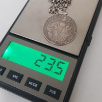 Рядка и стара сребърна монета с верижка Hungary 1/2 Thaler 1787  , снимка 2 - Нумизматика и бонистика - 40371479