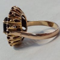 Дамски златен пръстен с гранати-Бохемия(чехски гранати), снимка 9 - Пръстени - 37328730