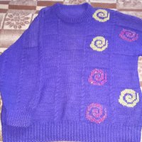 Зимни Дамски пуловери ръчно плетиво, снимка 1 - Блузи с дълъг ръкав и пуловери - 15941722