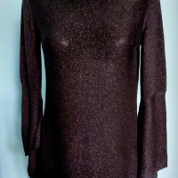 Луксозна блуза тип туника с черно ламе "Melanie lyne"® , снимка 2 - Туники - 36537131