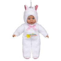  Кукла Бебе, Еднорог, Бял, 34 см, снимка 1 - Кукли - 43730555