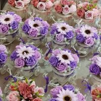 Декоративни колела със сапунени цветя, снимка 6 - Подаръци за жени - 39639620
