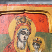 Централна част на българска икона Триптих, снимка 2 - Икони - 36576513