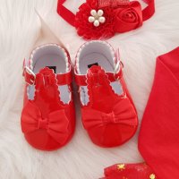 Червени бебешки буйки 12-18 месеца, снимка 8 - Бебешки обувки - 34830954