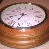 немски дървен часовник-31х5см-внос германия, снимка 1 - Колекции - 26365484