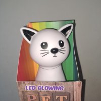 Коте светещо в различни цветове / нощна лампа, снимка 1 - Играчки за стая - 43489149