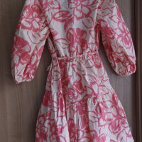 RESERVED - розова рокля с прихлупване, снимка 2 - Рокли - 40530897