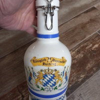 Немска бутилка за бира 2 литра с порцеланова запушалка , снимка 3 - Антикварни и старинни предмети - 44864772