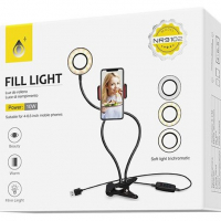 LED ринг лампа 10W със стойка за телефон 9см, 3 режима на цветна температура, снимка 3 - Селфи стикове, аксесоари - 36550597