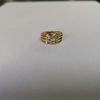 Златен пръстен с циркони 08, снимка 5 - Пръстени - 26784593