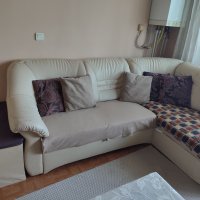 Кожен диван с опция за сън и ракла , снимка 2 - Дивани и мека мебел - 40104646