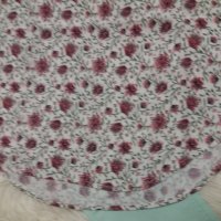 Бяла блуза/риза на ситни розови цветчета с късо ръкавче , снимка 4 - Тениски - 43068719
