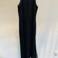 Дълга черна рокля DEPOLO, снимка 1 - Рокли - 33193761