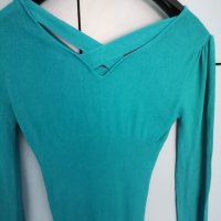 Блузка в цвят тюркоаз, снимка 5 - Блузи с дълъг ръкав и пуловери - 43127920