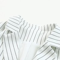 Дамско раирано сако с ревер в бял цвят, снимка 6 - Сака - 42977405