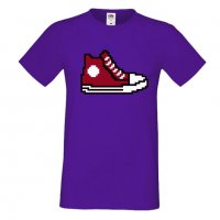 Мъжка тениска 8-bit shoe red, снимка 3 - Тениски - 33028258