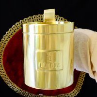 Месингова чаша,мензура черпак за 500 мл. , снимка 1 - Антикварни и старинни предмети - 36772774
