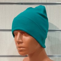 Нова дамска зимна шапка с подгъв в зелен цвят, снимка 11 - Шапки - 39325407
