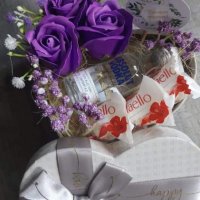 Кутия със сапунени цветя , снимка 2 - Изкуствени цветя - 44051197