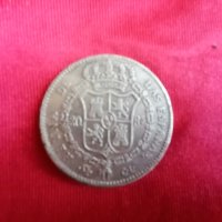 Сребърна Монета 20 Реала 1837г. Испания  СРЕБРО, снимка 3 - Антикварни и старинни предмети - 32491806