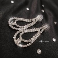 Луксозен дамски комплект бижута с кристали от 2 части “Locrezia”, снимка 4 - Бижутерийни комплекти - 43816982