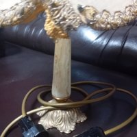 Антика .Свещник бронз и  мрамор, снимка 5 - Антикварни и старинни предмети - 43035377