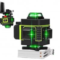 Лазерен нивелир с 2 батерии  16 линии зелен самоневилиращ пълен комплект водоустойчив, снимка 9 - Други инструменти - 37568056