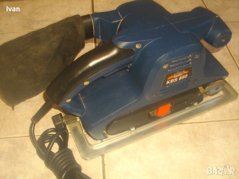 850 Вата-Немски Профи Лентов Шлайф Голям-KING CRAFT-Като Нов-Със Стойка Обърнато Шлайфане-2003г, снимка 1