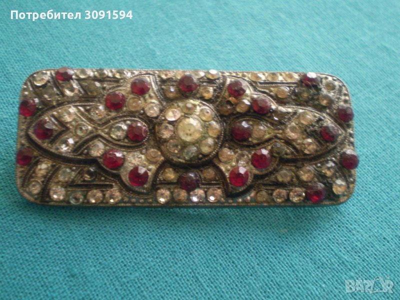  рядка Колекционерска антикварна   брошка, снимка 1