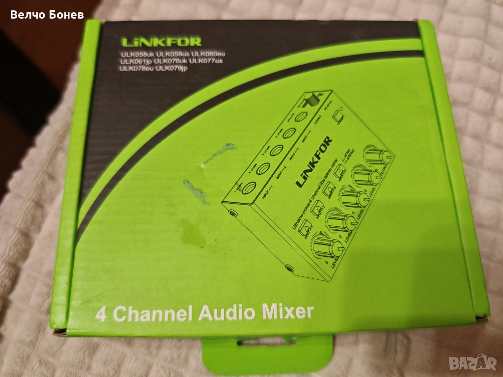 Linkfor 4-канален аудио миксер – професионален микс пулт за студио, сцена и стрийм, снимка 1